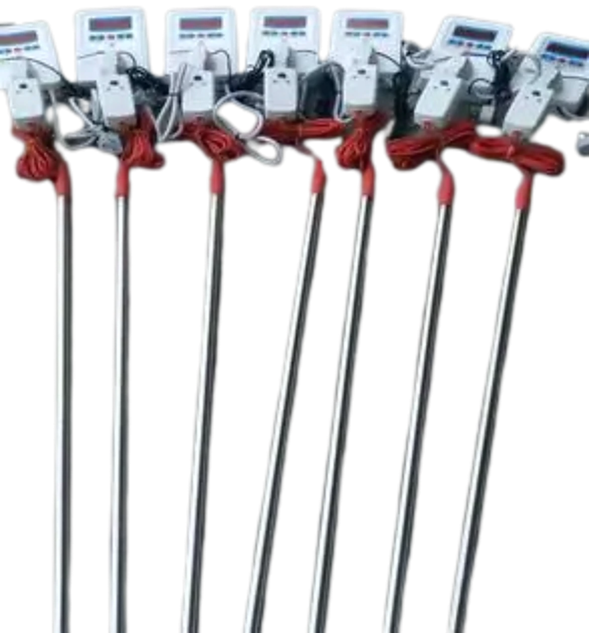Cartridge heaters with digital temperature controllers and stainless steel sheaths