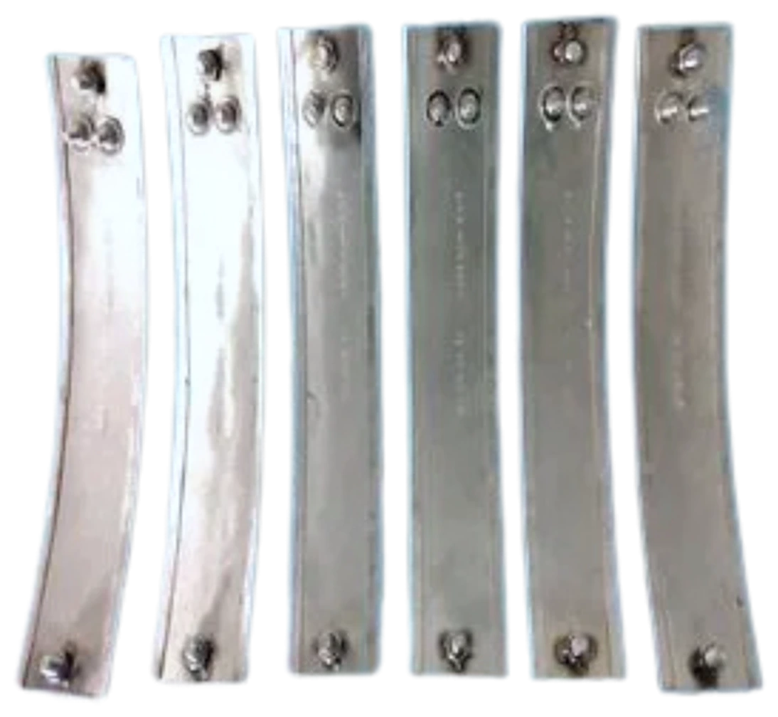 Six mica strip heaters with terminal studs, used for anti condensation heating in panels